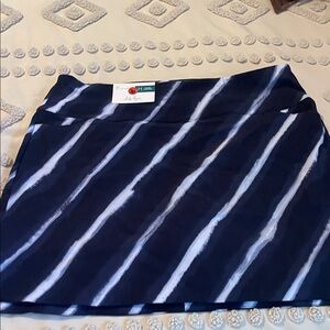 Lady Hagen Navy and White Striped skort